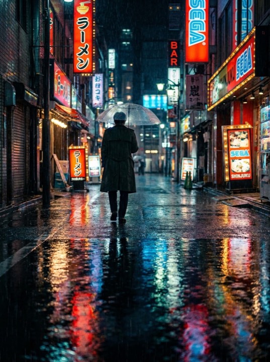A city street, generated from a text prompt